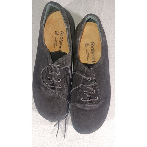Foot-Prints by Birkenstock Black Suede Lace Up Shoes Women’s 40/9 Comfort Casual - Picture 2 of 6